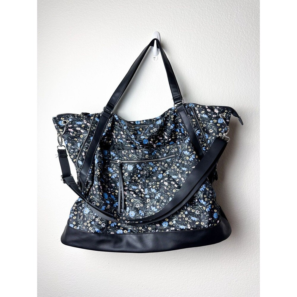 Wild Fable Floral Print Large Convertible Tote Bag Weekender
